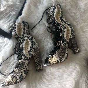 Snake skin heels